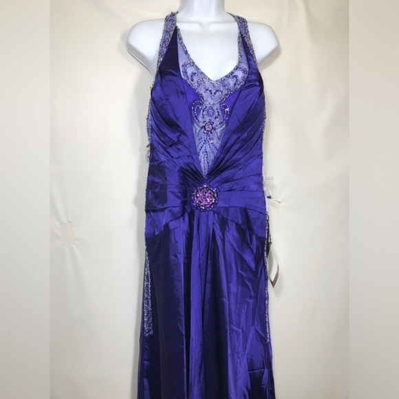 COLORS DRESS purple Embellished Cocktail Homecoming Prom Dress Size 8 - Picture 1 of 15